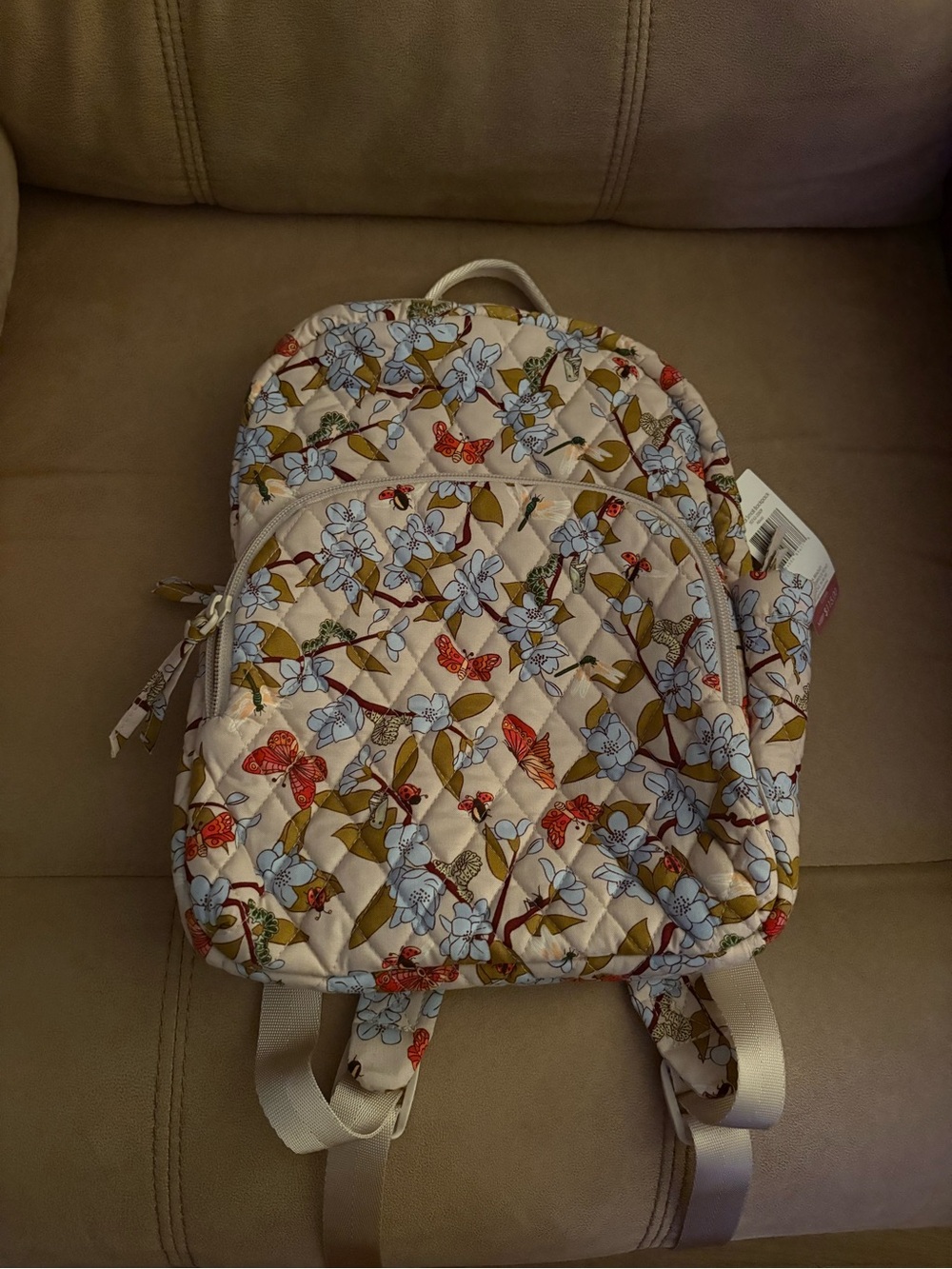 Floral Quilted Mini Backpack